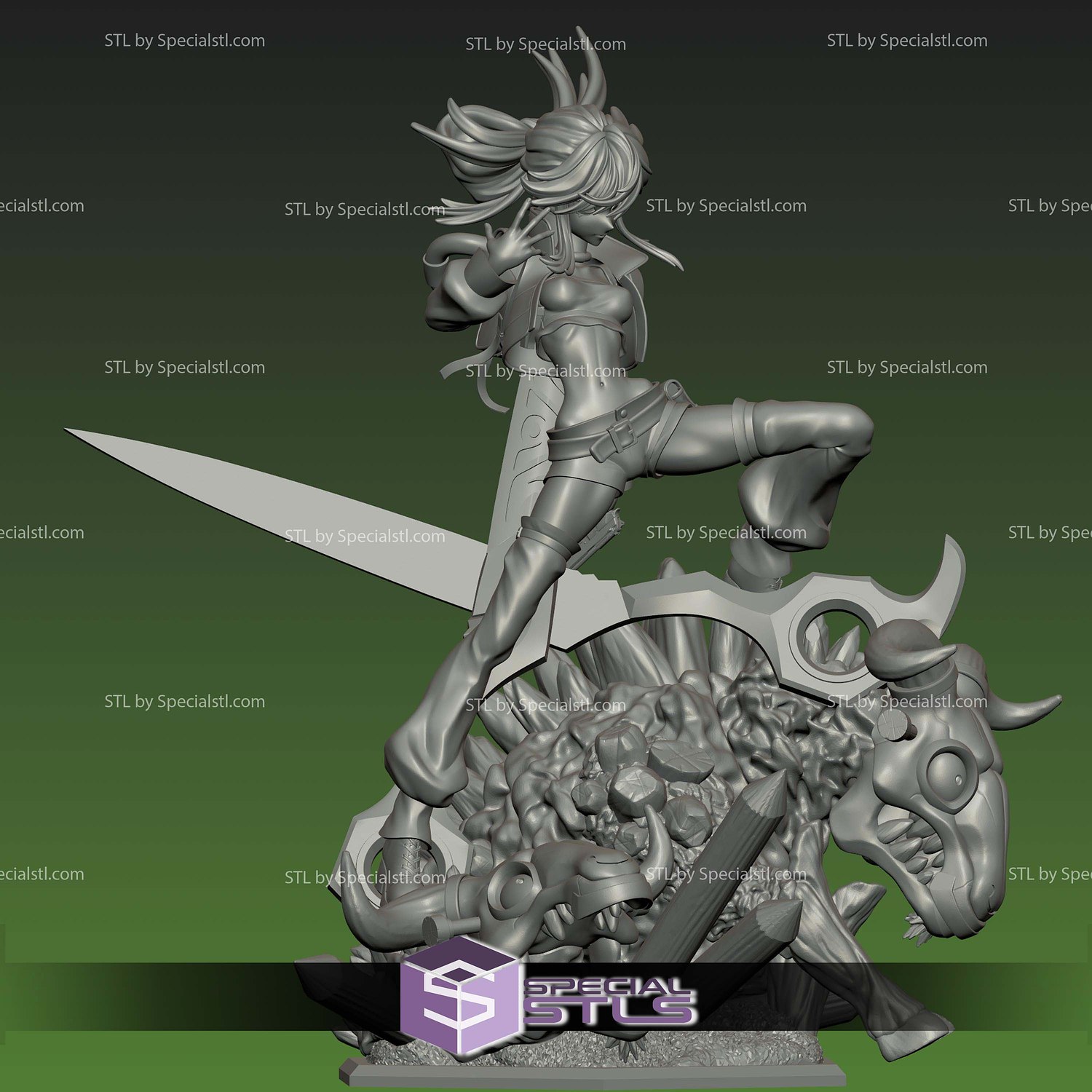 Riyo Reaper Trash Beasts Base STL Files 3D Model — view 7