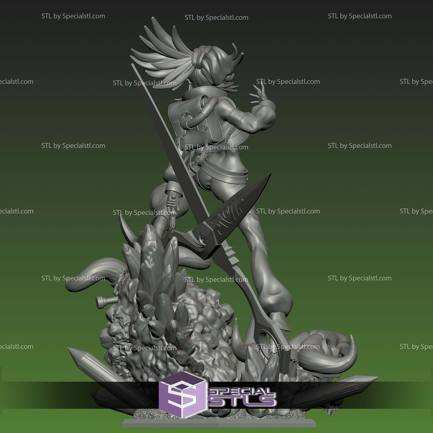 Riyo Reaper Trash Beasts Base STL Files 3D Model — view 8