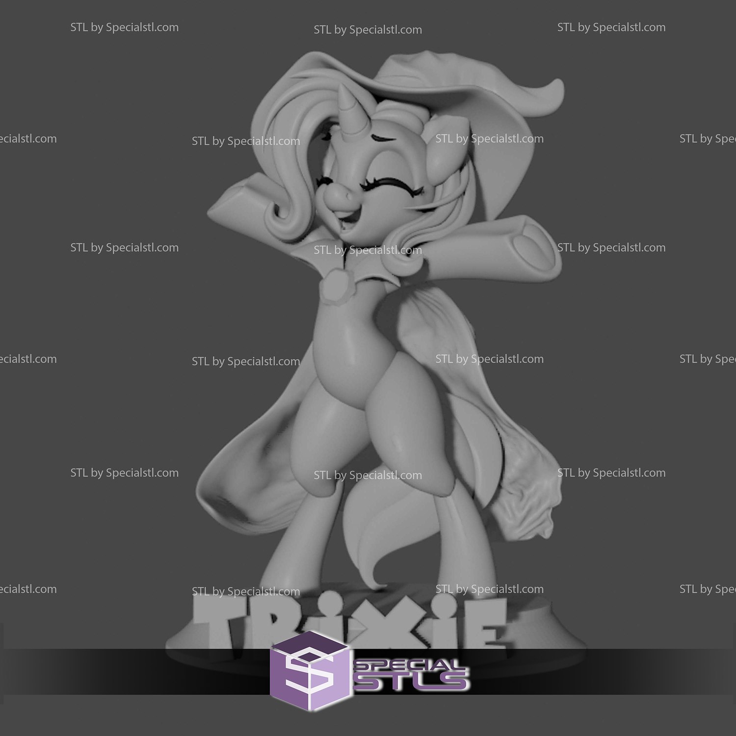 Trixie Pony V3 Digital STL Files 3D Model — view 2