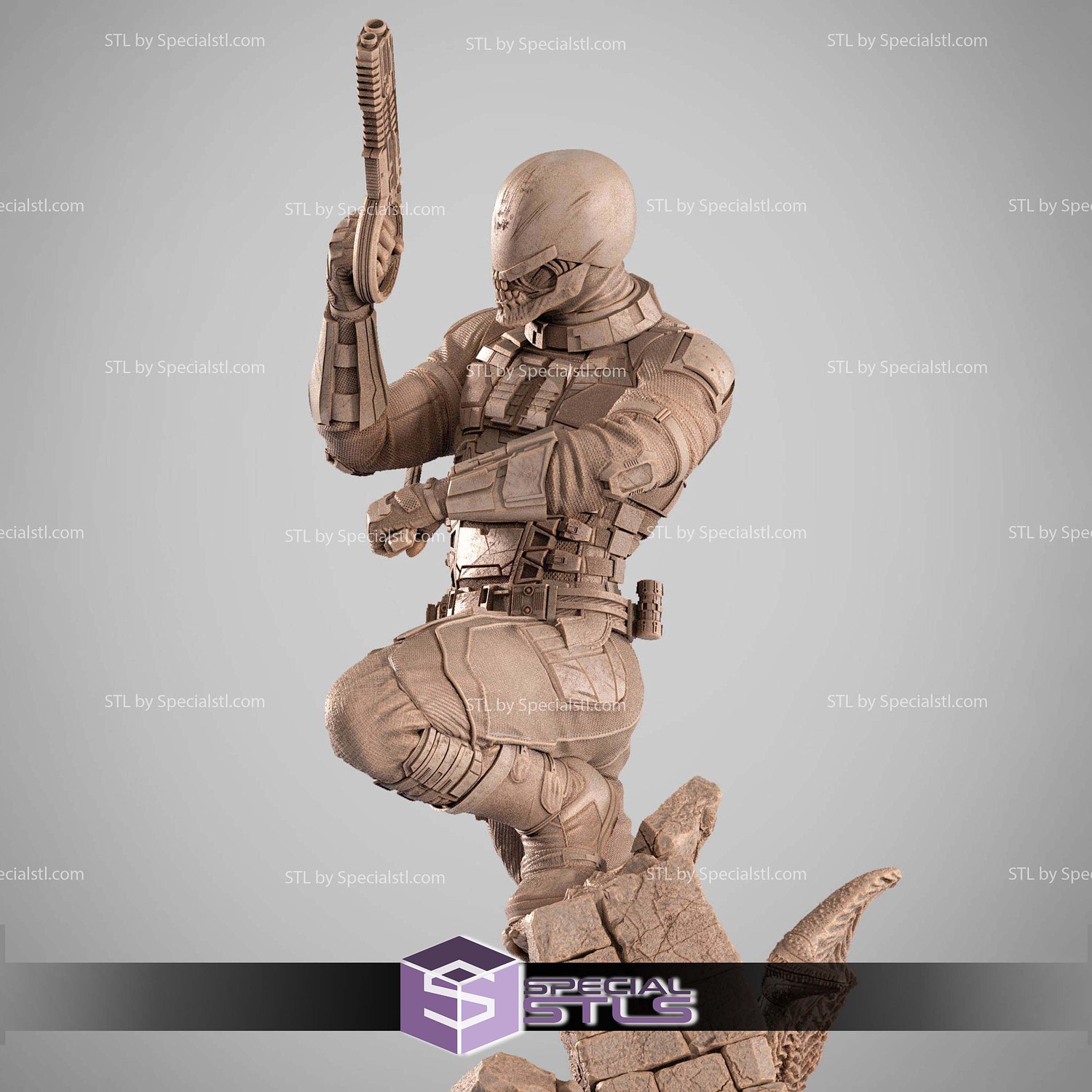 Bloodsport DC STL Files 3D Model — view 3