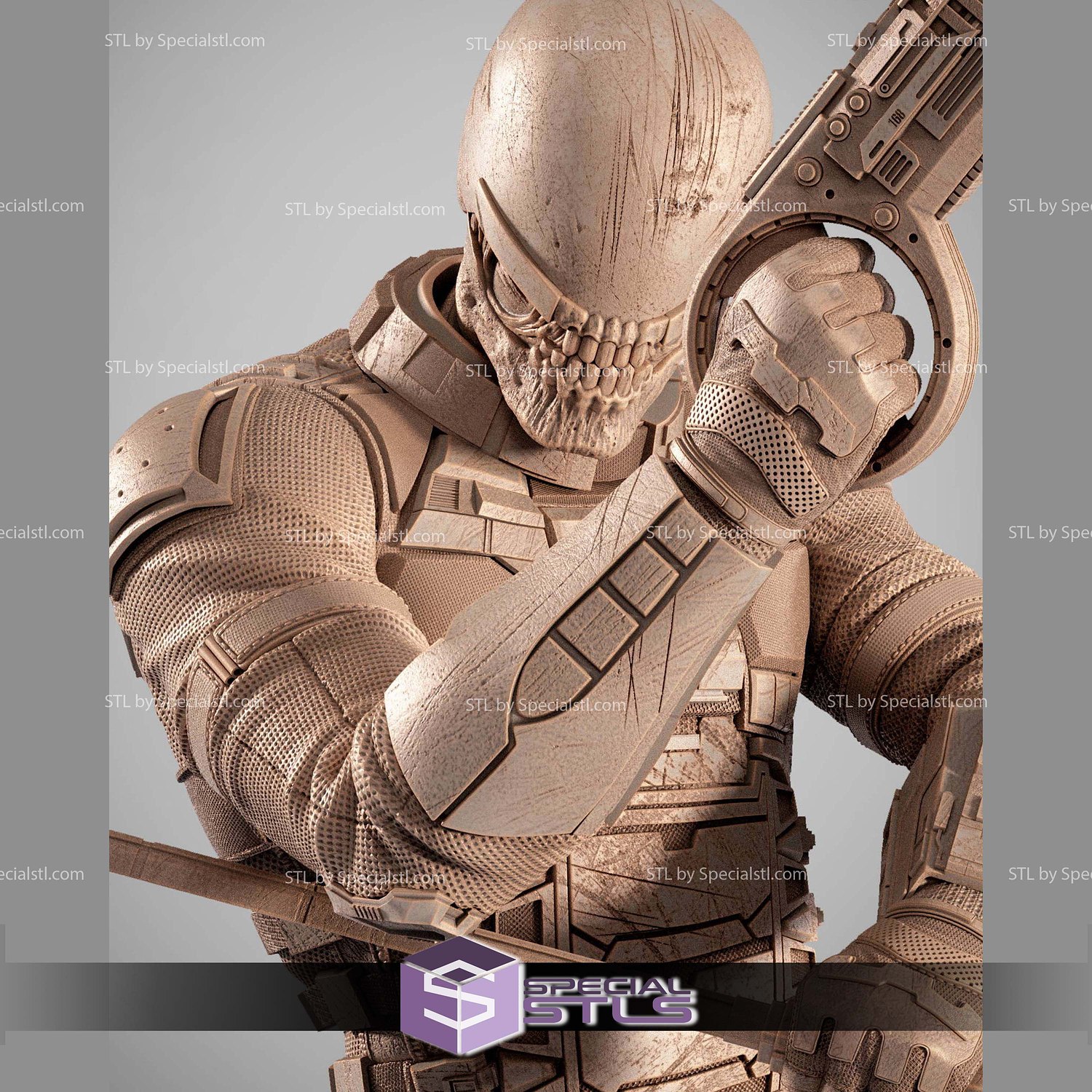 Bloodsport DC STL Files 3D Model — view 5