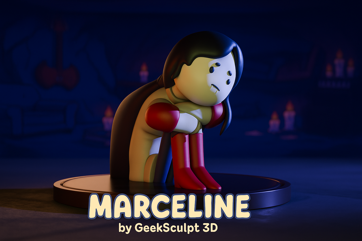 Adventure Time Marceline Vampire Queen Figurine 3D 3MF Model
