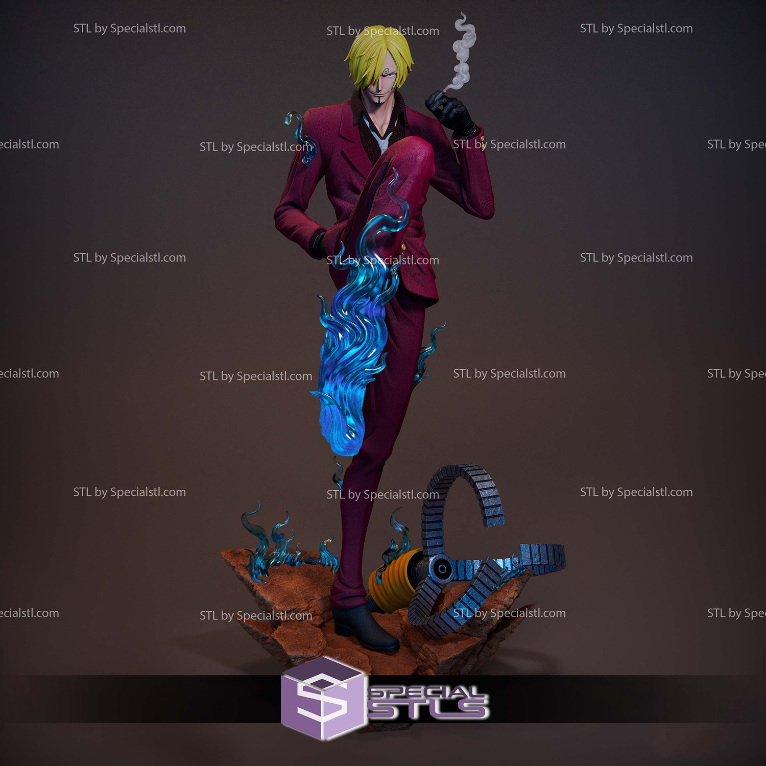 Sanji Vinsmoke New Version Sculptures 3D Printing STL Model — view 2