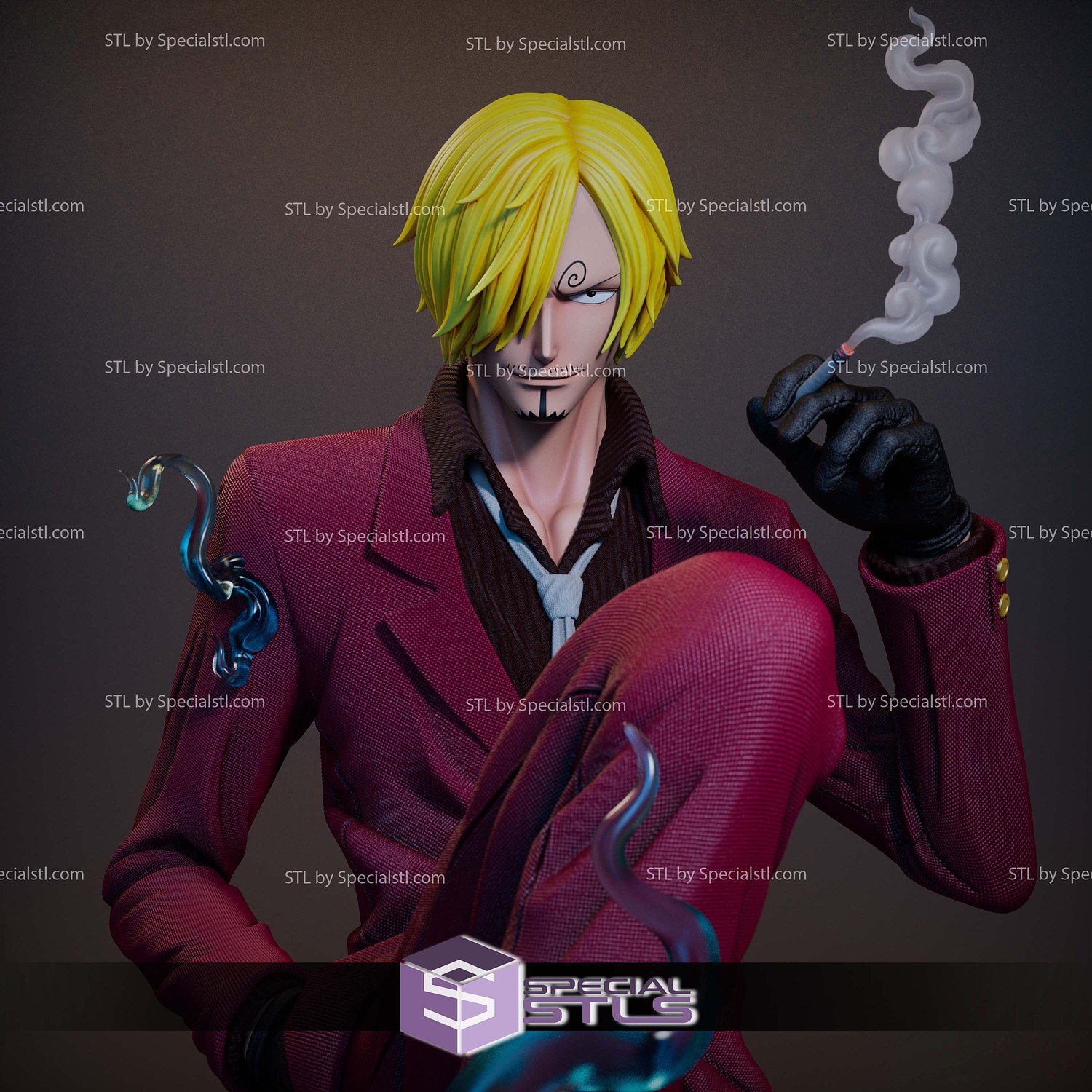 Sanji Vinsmoke New Version Sculptures 3D Printing STL Model — view 3