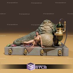 Prinzessin Leia and Jabba V3 3D Printer Files STL Model