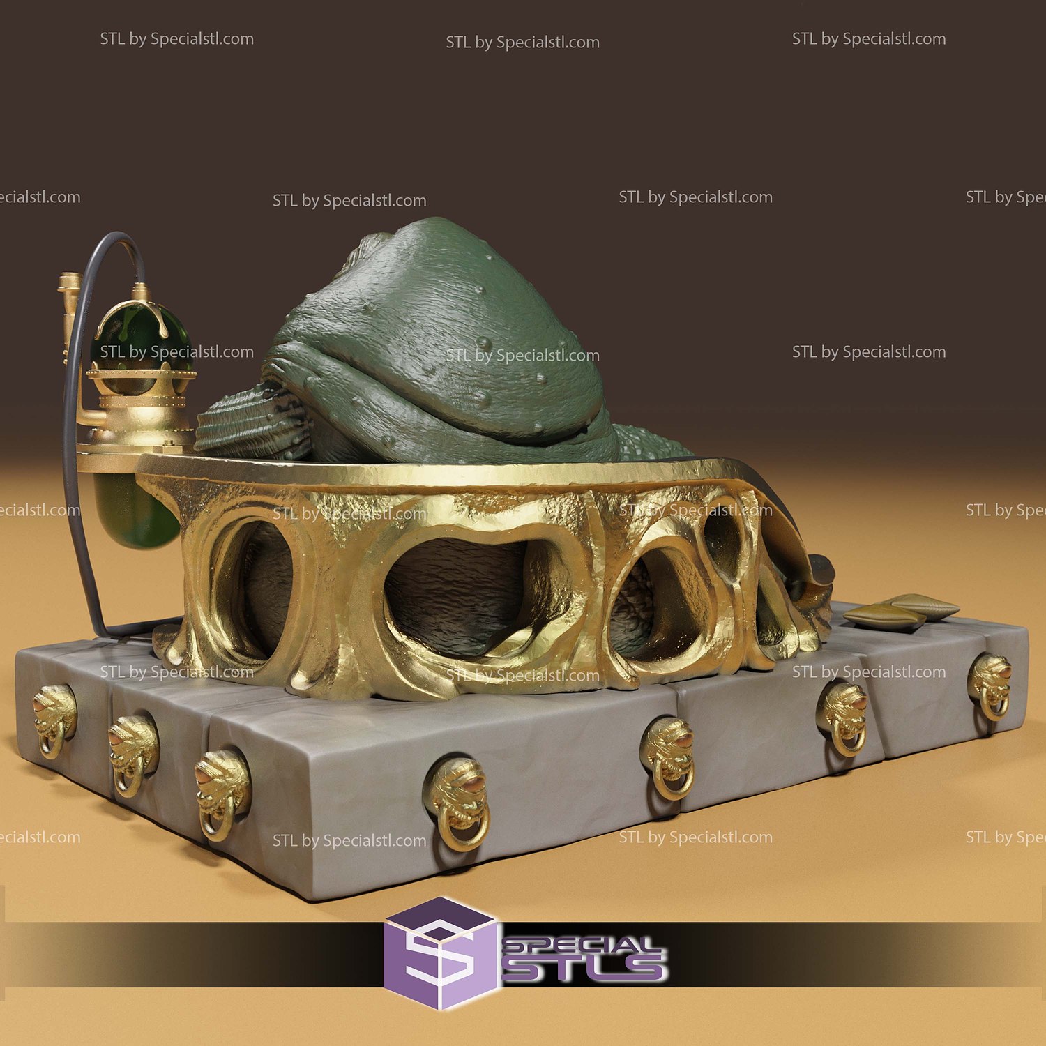 Prinzessin Leia and Jabba V3 3D Printer Files STL Model — view 4