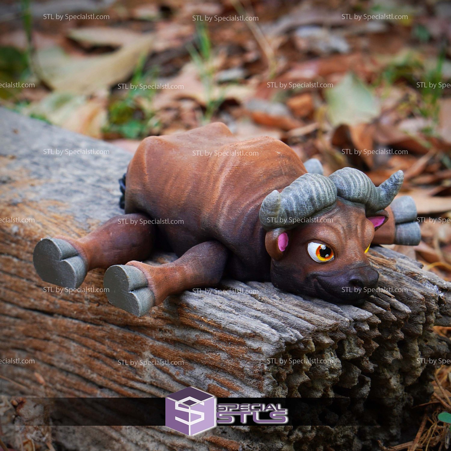 Super Basic STL Cute Flexi Buffalo 3D Model — view 7
