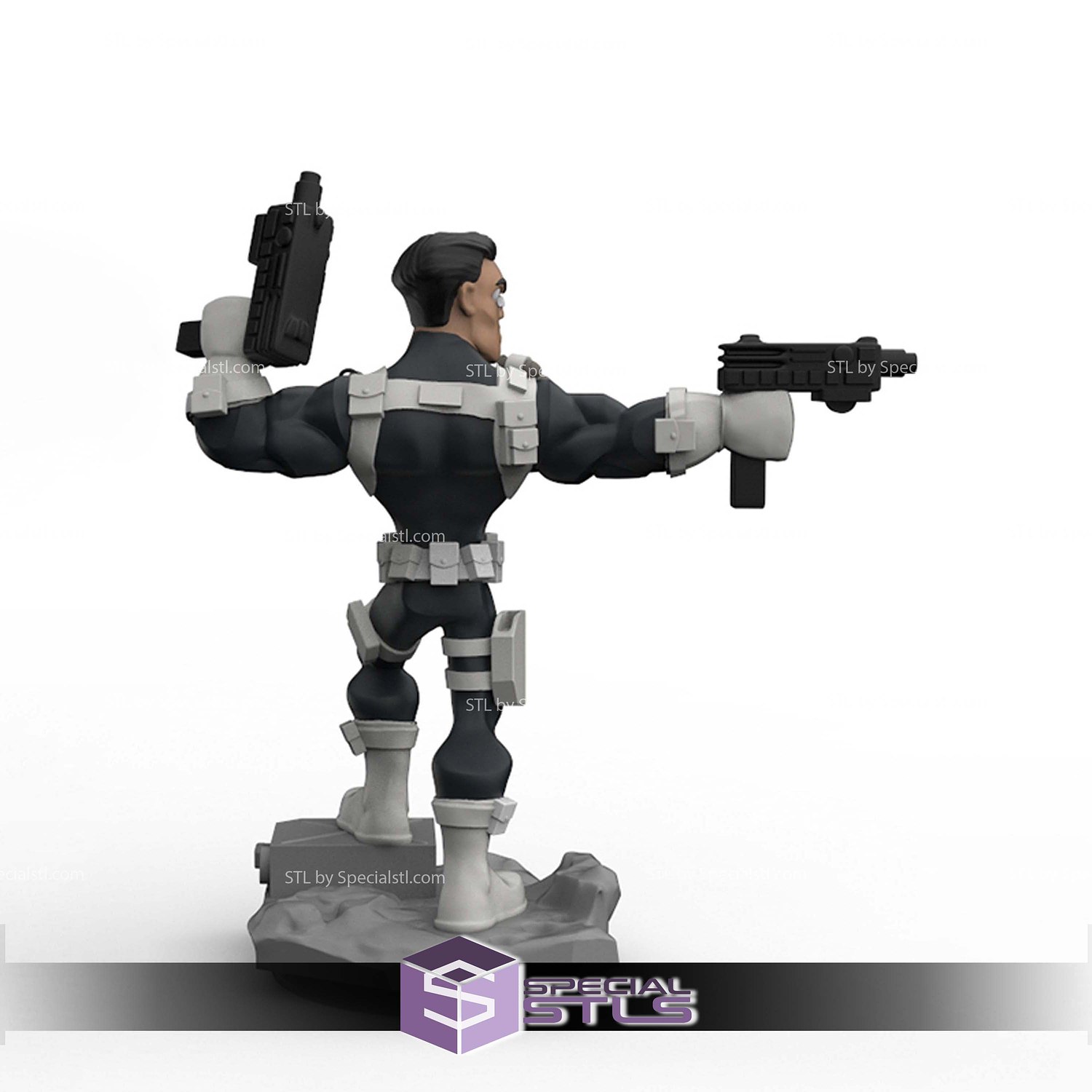 Disney Infinity Style STL Collection - Punisher 3D Model — view 2