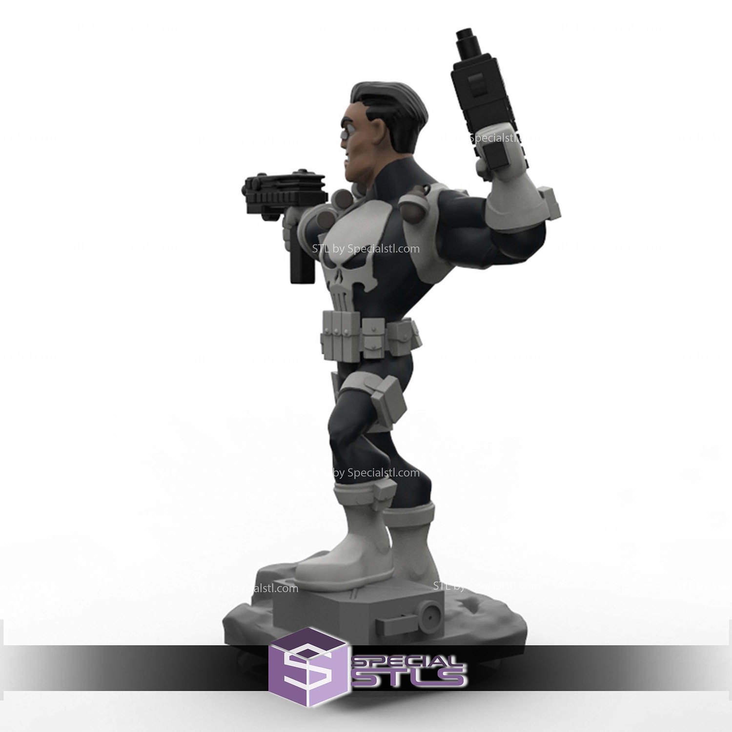 Disney Infinity Style STL Collection - Punisher 3D Model — view 4