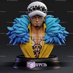 Trafalgar Law Bust STL Files 3D Model