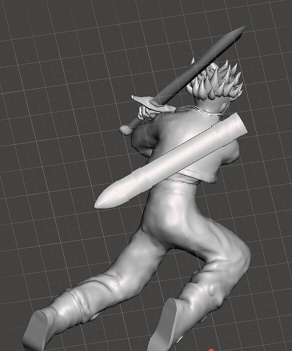 DRAGON BALL CHARACTER FUTURE TRUNK 3D STL Model — view 5