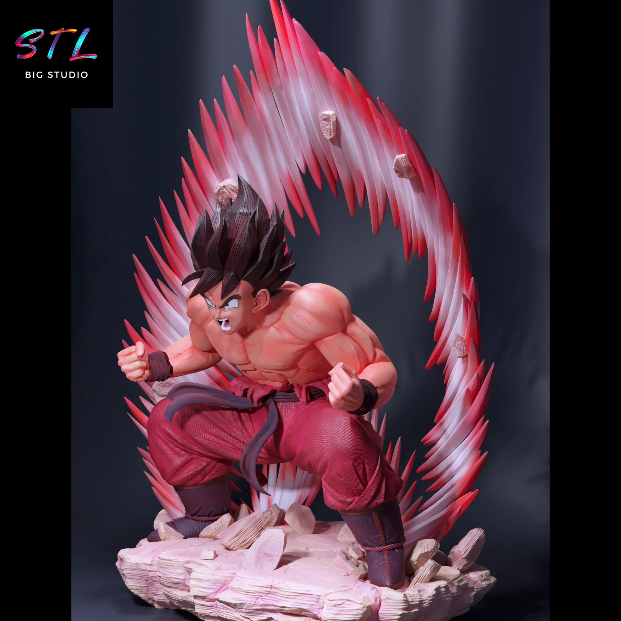 Son Goku Kaioken STL | 3D Printable Figure | Dragon Ball Z Model — view 3