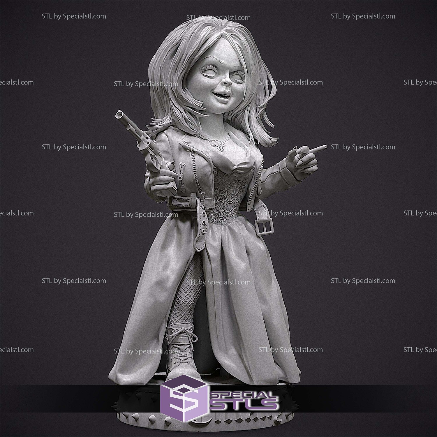 Tiffany Bride Of Chucky 210mm STL Files 3D Model — view 8