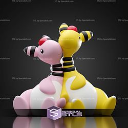 Basic Pokemon Collection Ampharos Pair 3D STL Model