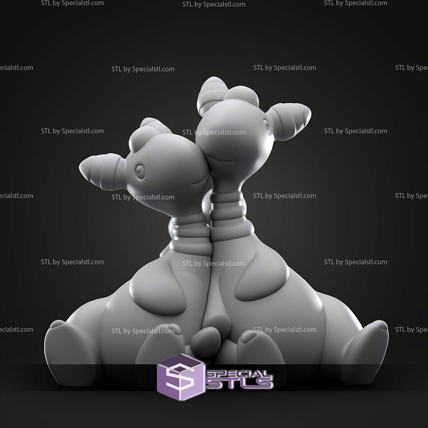 Basic Pokemon Collection Ampharos Pair 3D STL Model — view 2