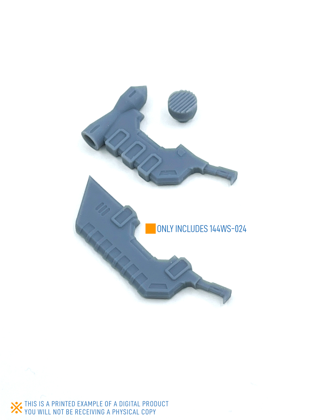 144WS-024B Butcher's Knife. 3D Printed Cleaver STL for Mecha Model Kits Model — view 3