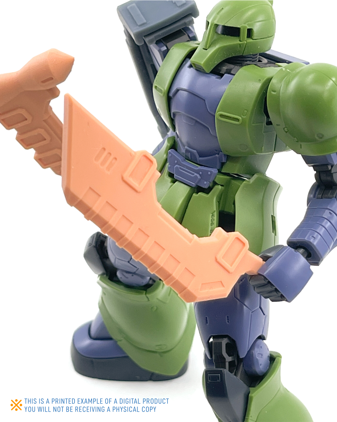 144WS-024B Butcher's Knife. 3D Printed Cleaver STL for Mecha Model Kits Model — view 4