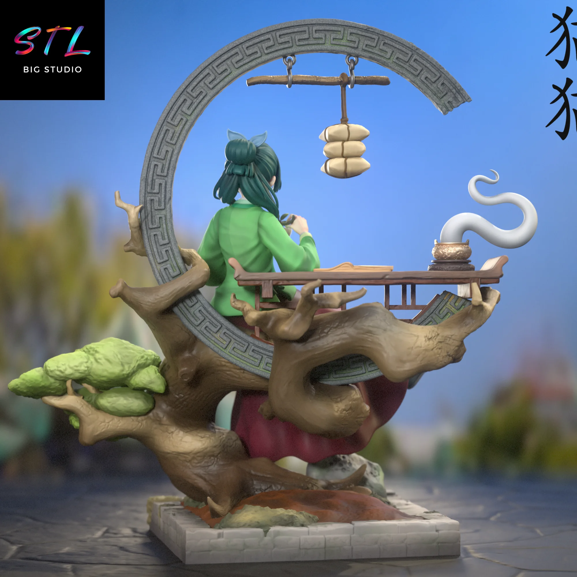 Maomao STL The Apothecary Diaries | 3D Printable Figure Model — view 3