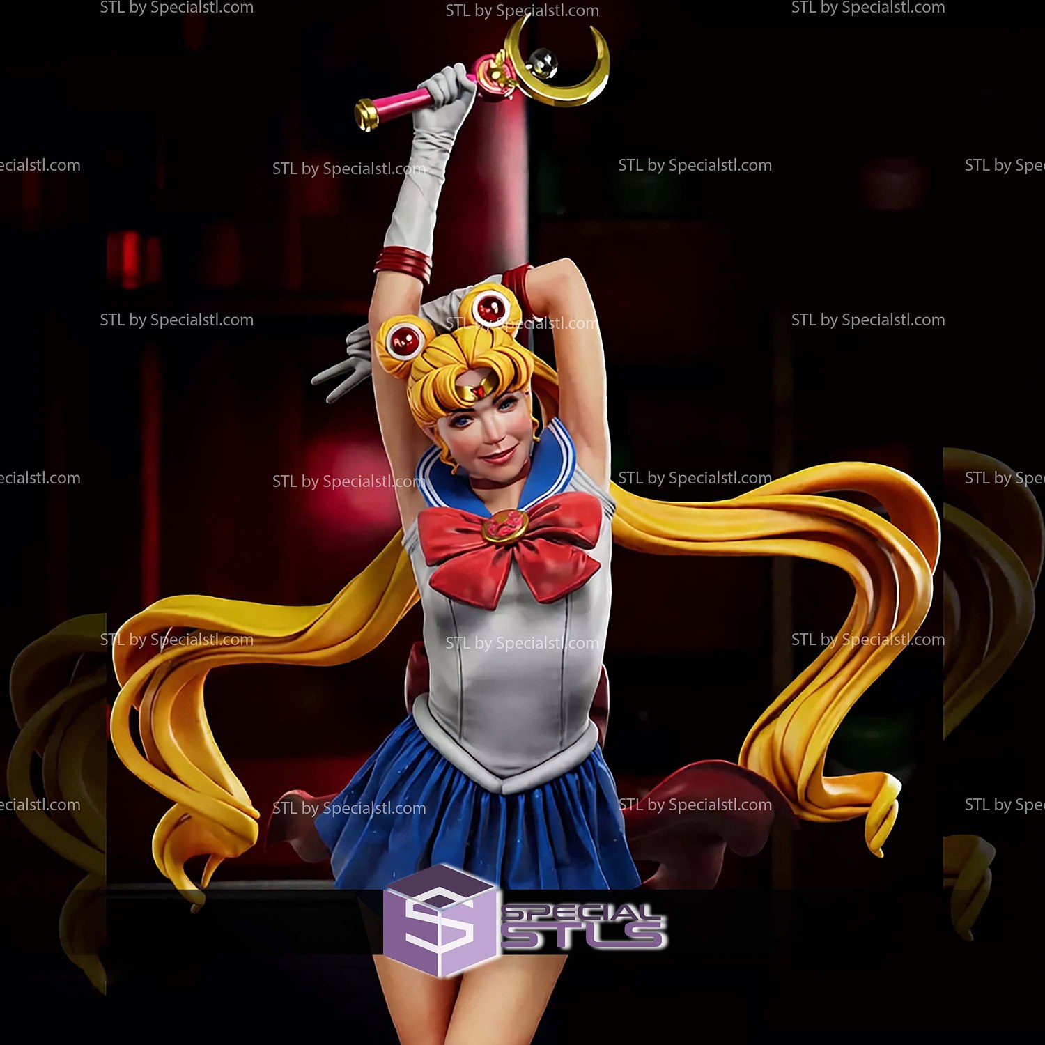 Sailor Moon New Style STL Files 3D Model — view 2