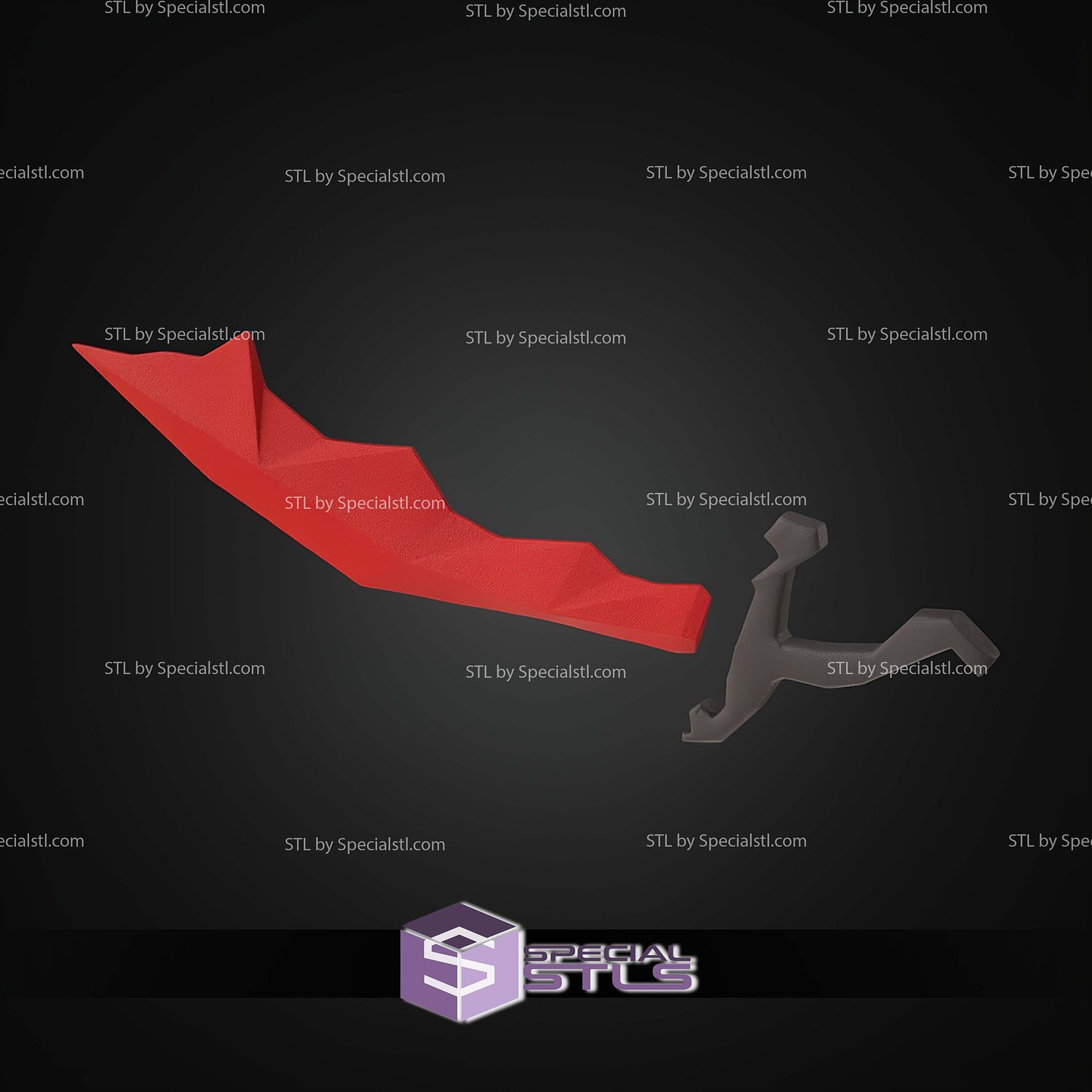 Cosplay STL Files Old School RuneScape Dragon Scimitar 3D Model — view 2