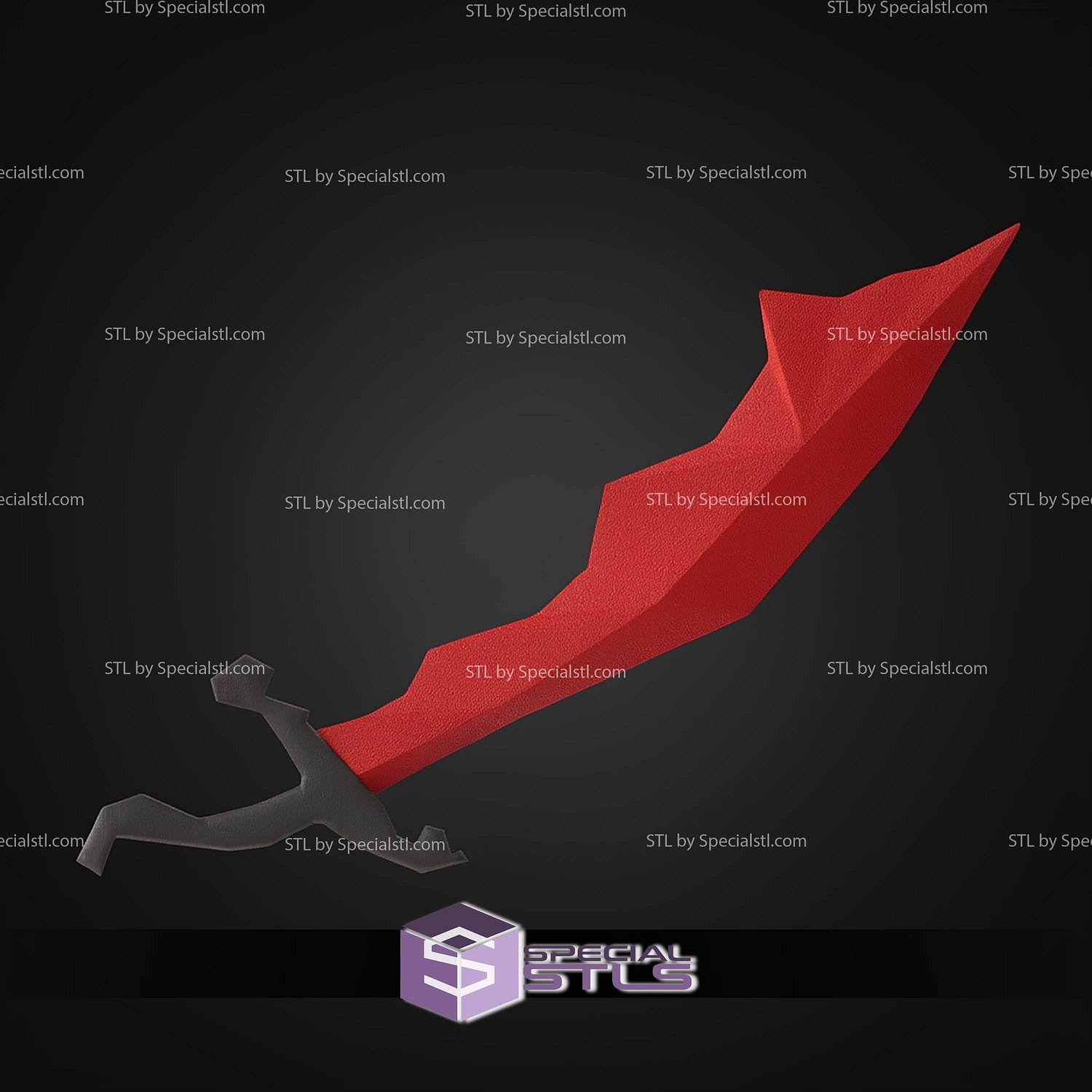Cosplay STL Files Old School RuneScape Dragon Scimitar 3D Model — view 3