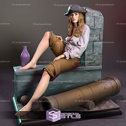 Elizabeth Swann Pirates Caribbean Sculptures 3D Printing STL Model