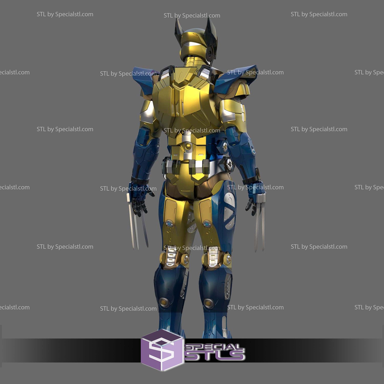 Cosplay STL Files Iron Wolverine Armor 3D Model — view 2