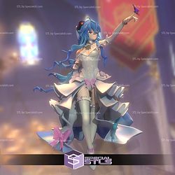 Ganyu Wedding Dress 3D Print Files STL Model — view 1