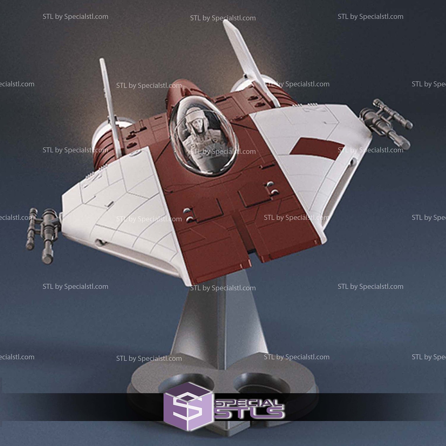 RZ-1 A-Wing Starwars STL Printer Files 3D Model — view 2