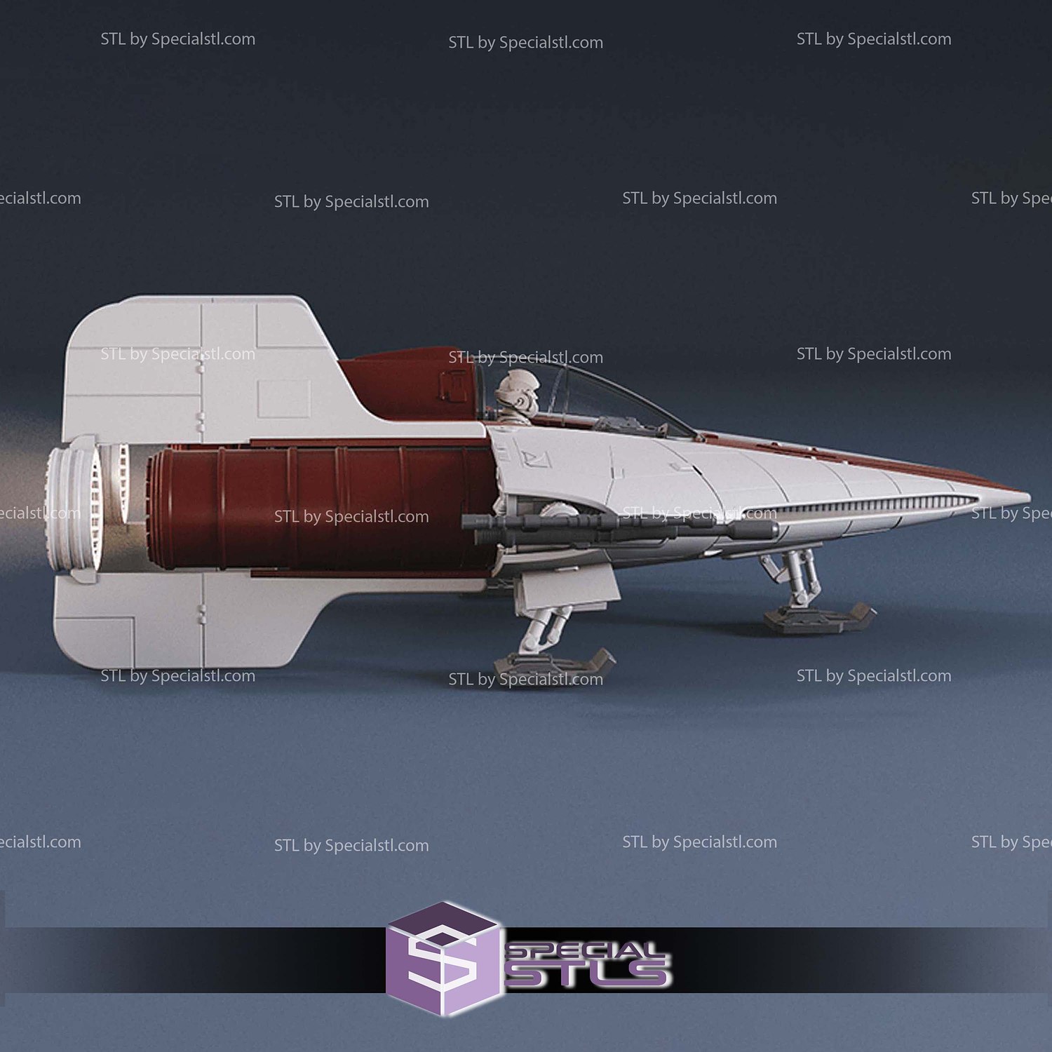RZ-1 A-Wing Starwars STL Printer Files 3D Model — view 4