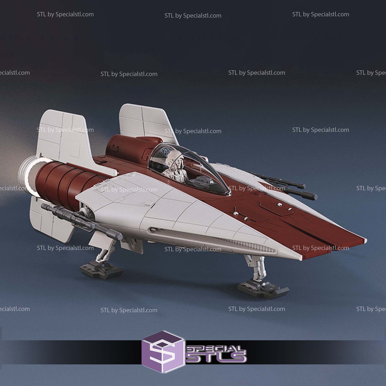 RZ-1 A-Wing Starwars STL Printer Files 3D Model — view 5