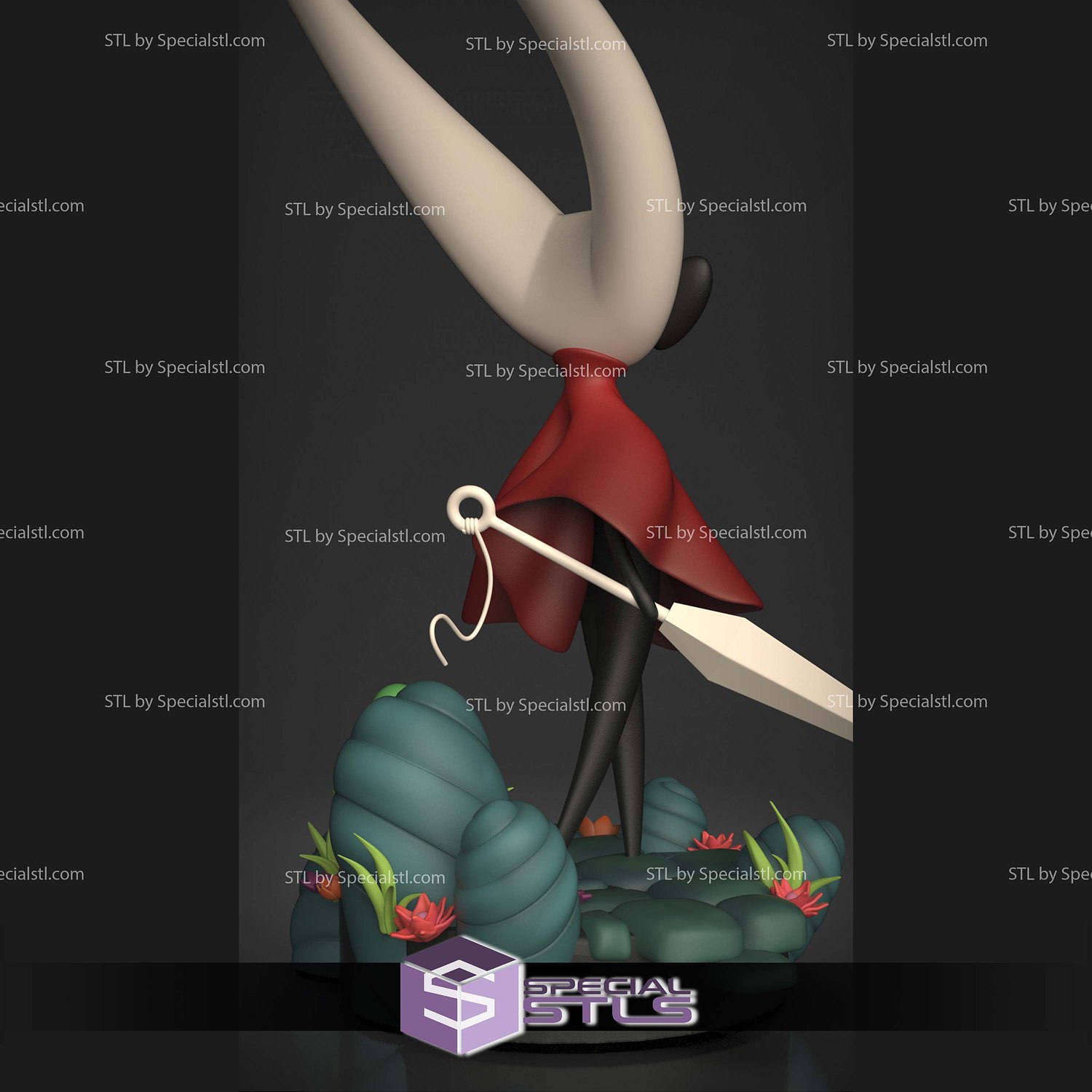 Hornet V3 Hollow Knight STL Files 3D Model — view 2