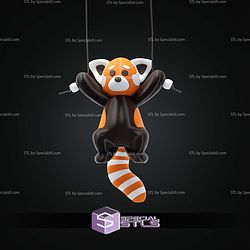 Super Basic STL Climbing Red Panda Toy 3D Model