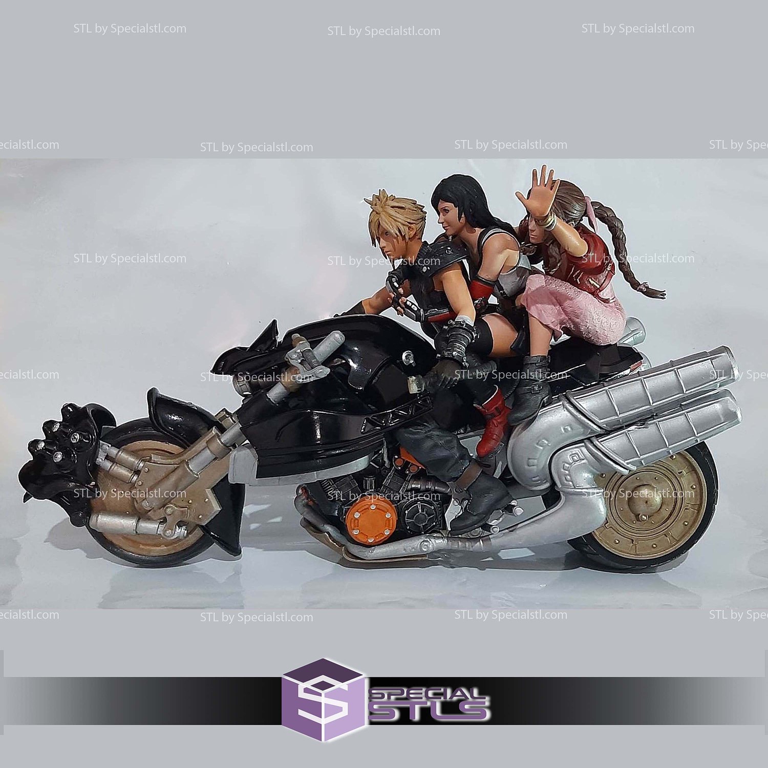 Final Fantasy Hardy Daytona Cloud Tifa Aerith 3D Printer Files STL Model — view 2
