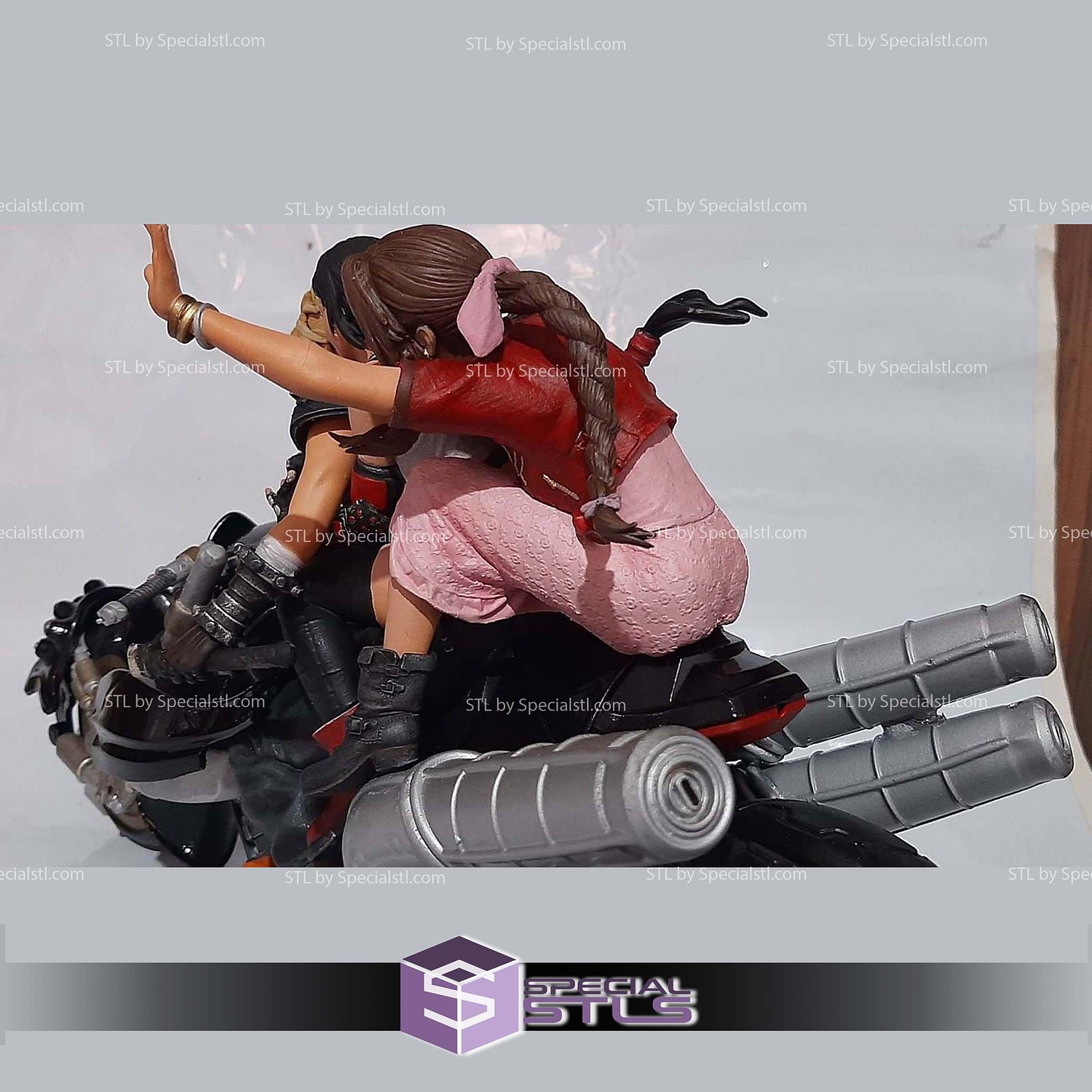 Final Fantasy Hardy Daytona Cloud Tifa Aerith 3D Printer Files STL Model — view 3