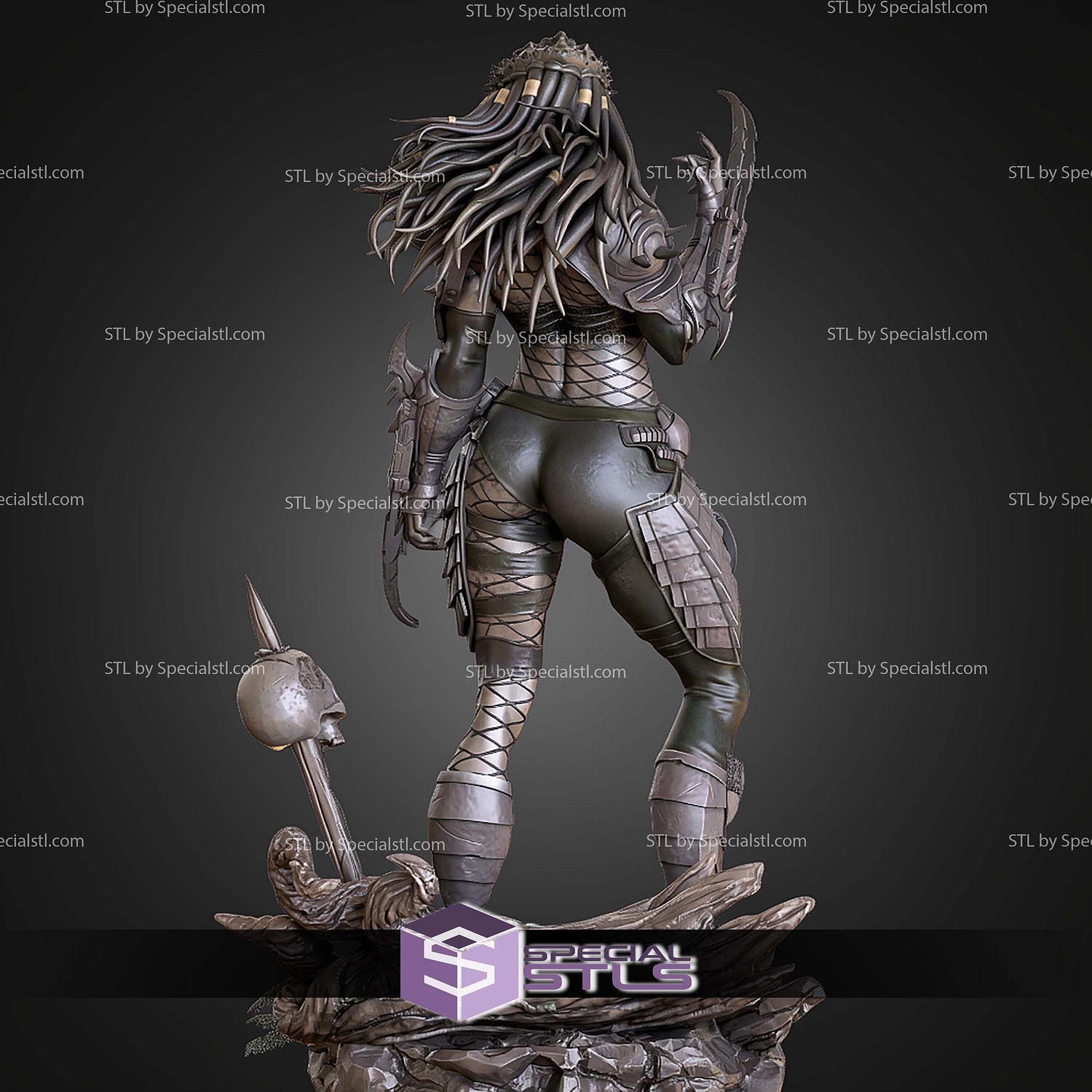Female Predator 250mm STL Files 3D Model — view 2