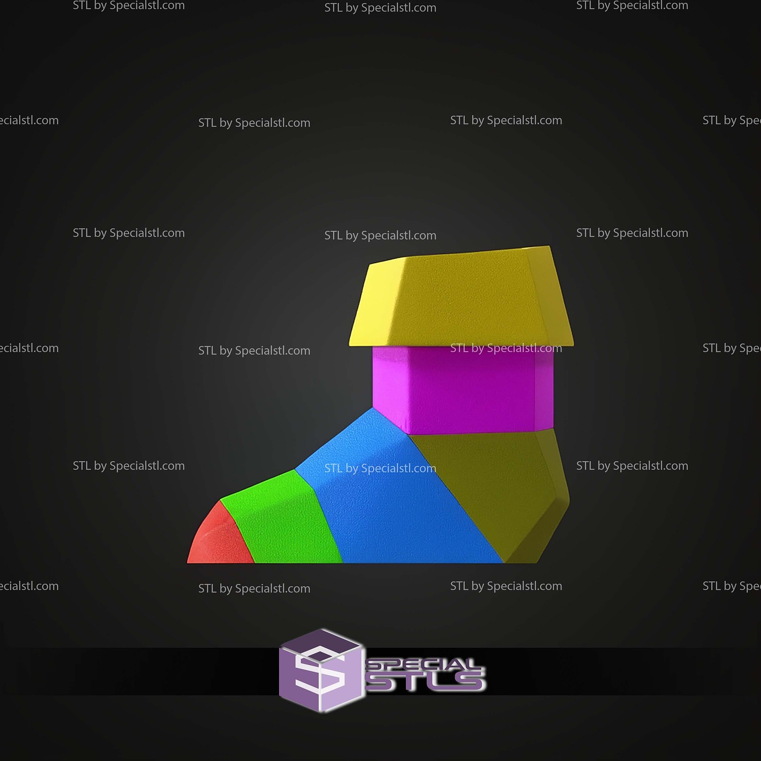 Cosplay STL Files Old School RuneScape Fancy Boots 3D Model — view 7