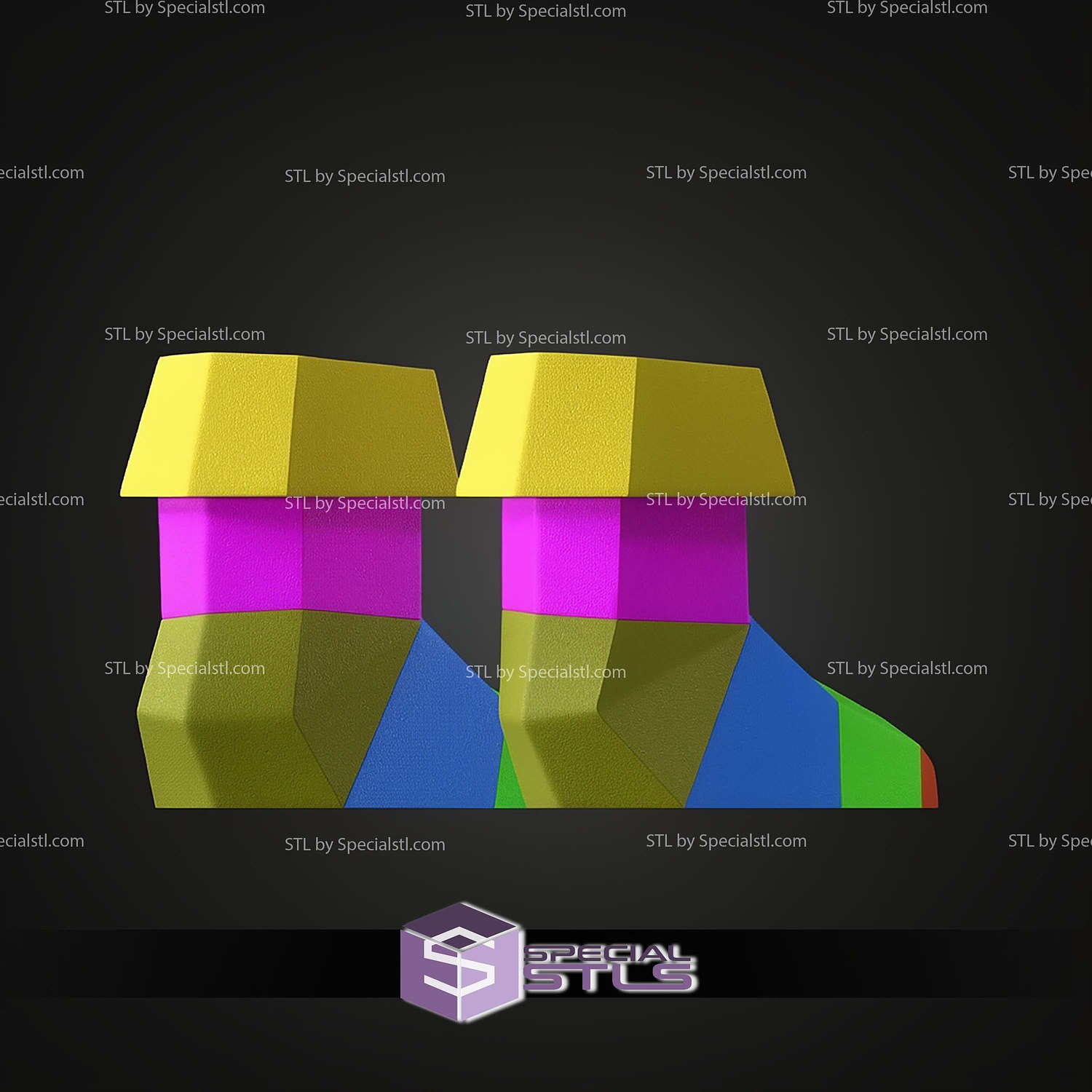 Cosplay STL Files Old School RuneScape Fancy Boots 3D Model — view 8