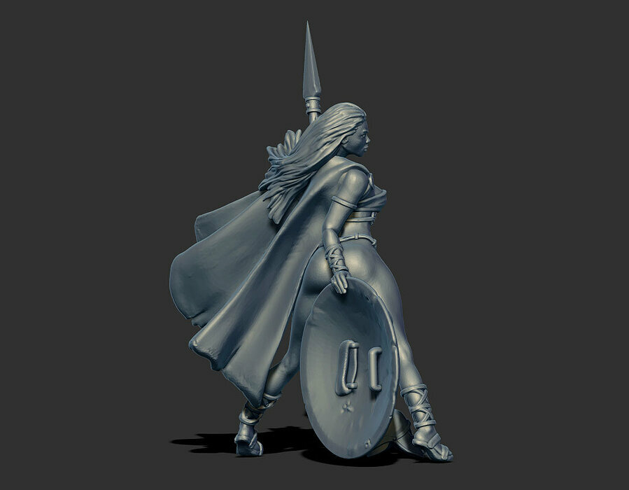 Spartan woman 35mm scale  - Leda 3D STL Model — view 5