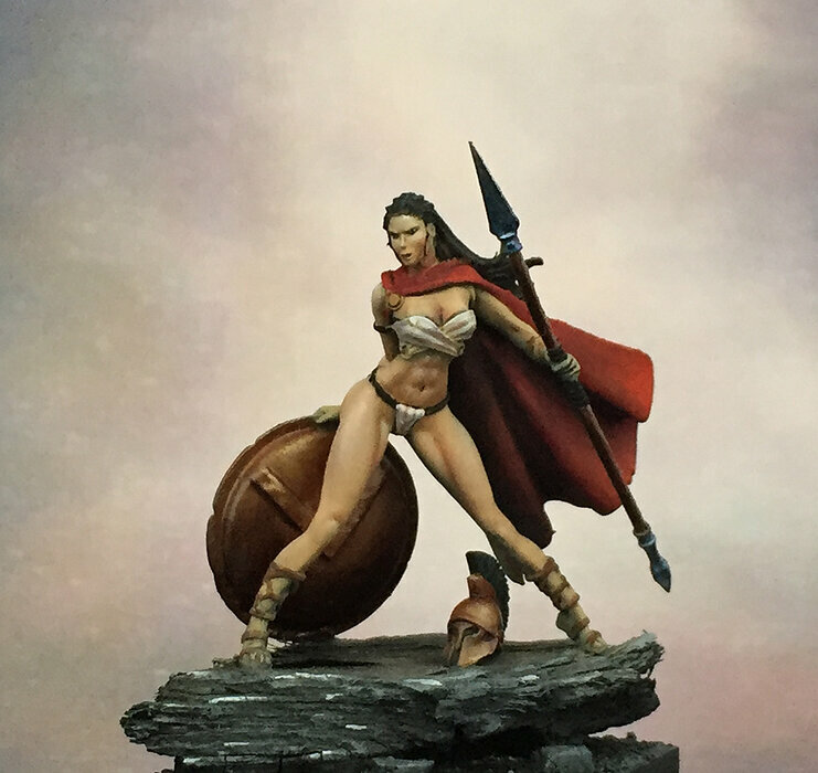 Spartan woman 35mm scale  - Leda 3D STL Model — view 8