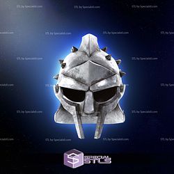 Cosplay STL Files Gladiator Maximus Helmet V2 3D Model