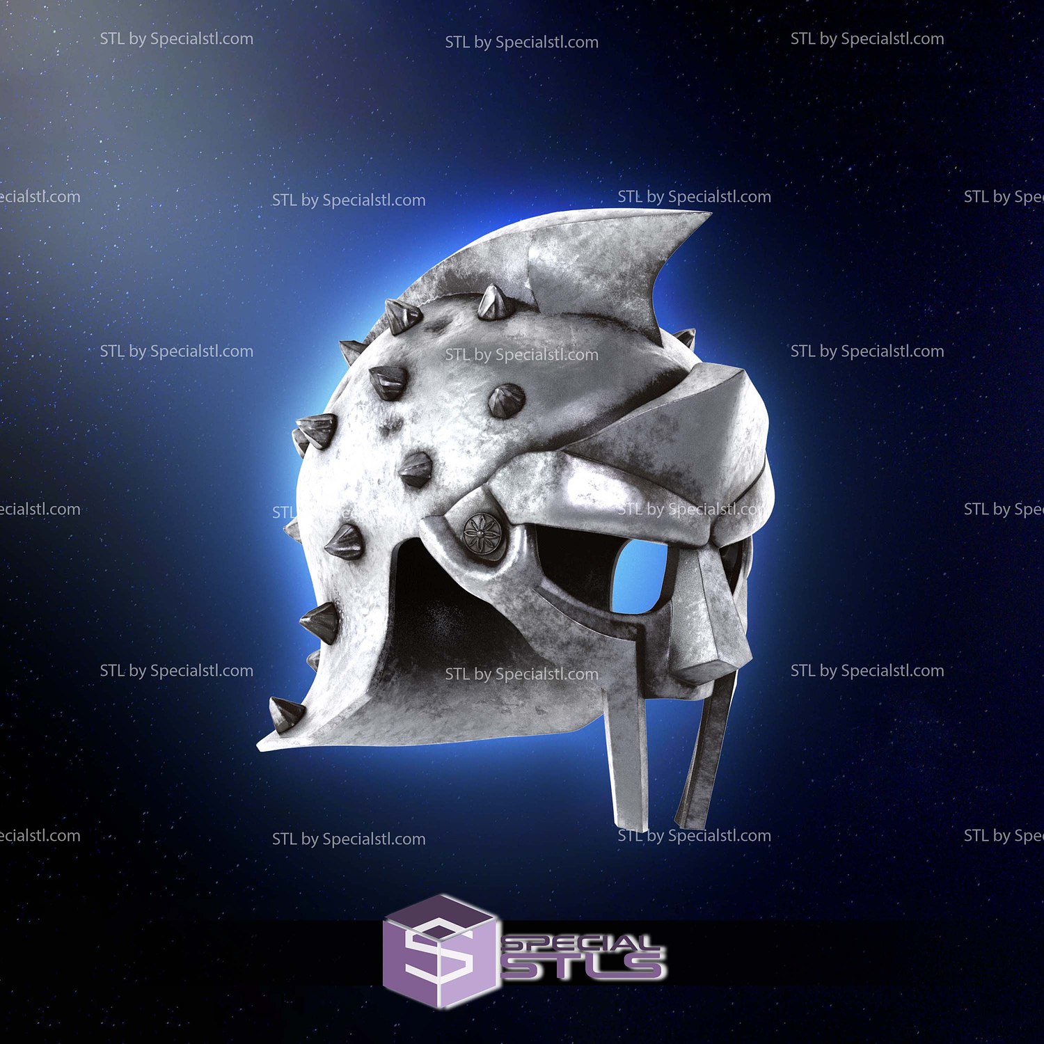 Cosplay STL Files Gladiator Maximus Helmet V2 3D Model — view 2