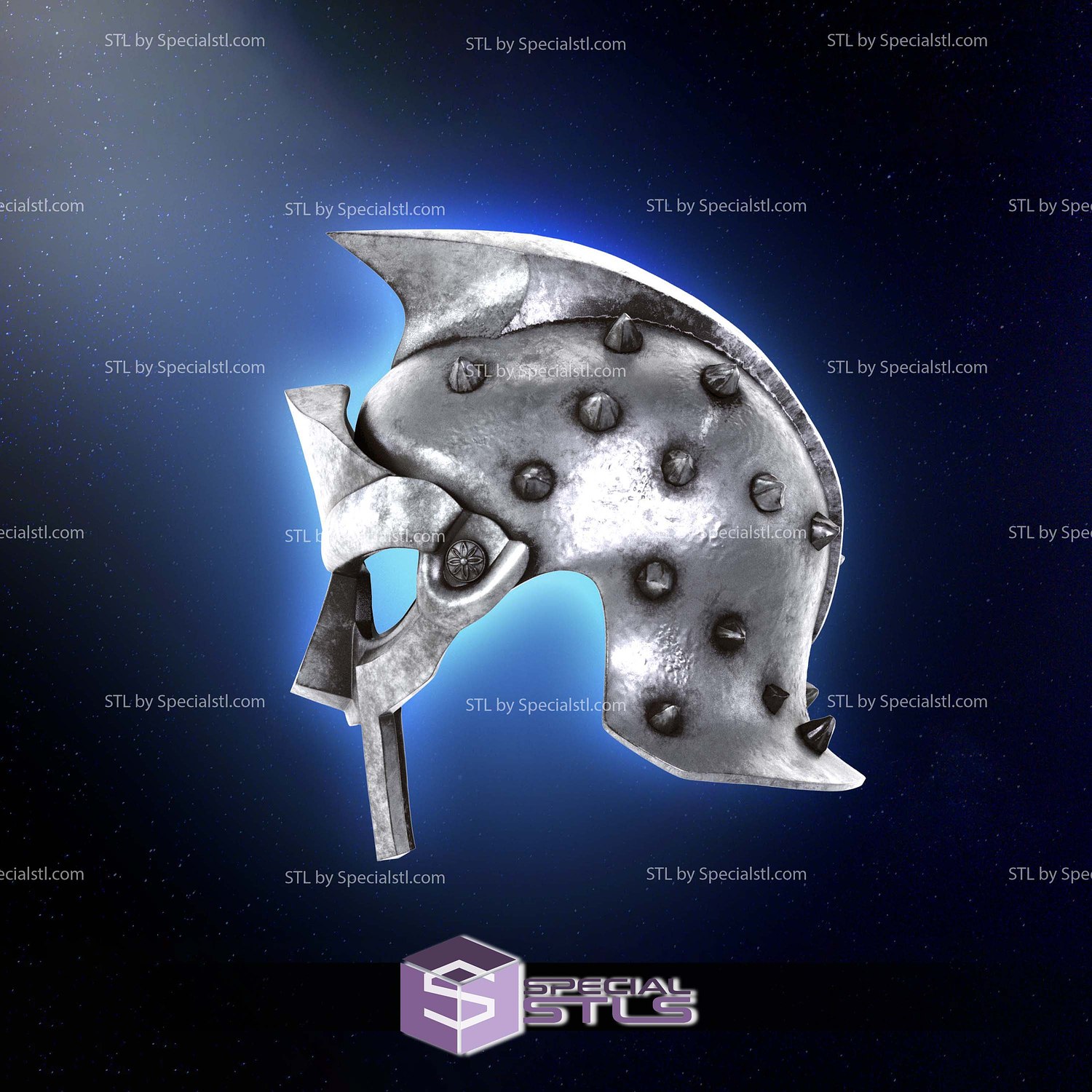 Cosplay STL Files Gladiator Maximus Helmet V2 3D Model — view 5