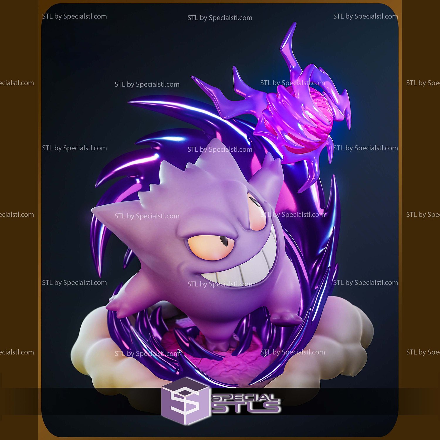 Chibi Gengar Pokemon 3D Printer Files STL Model — view 2