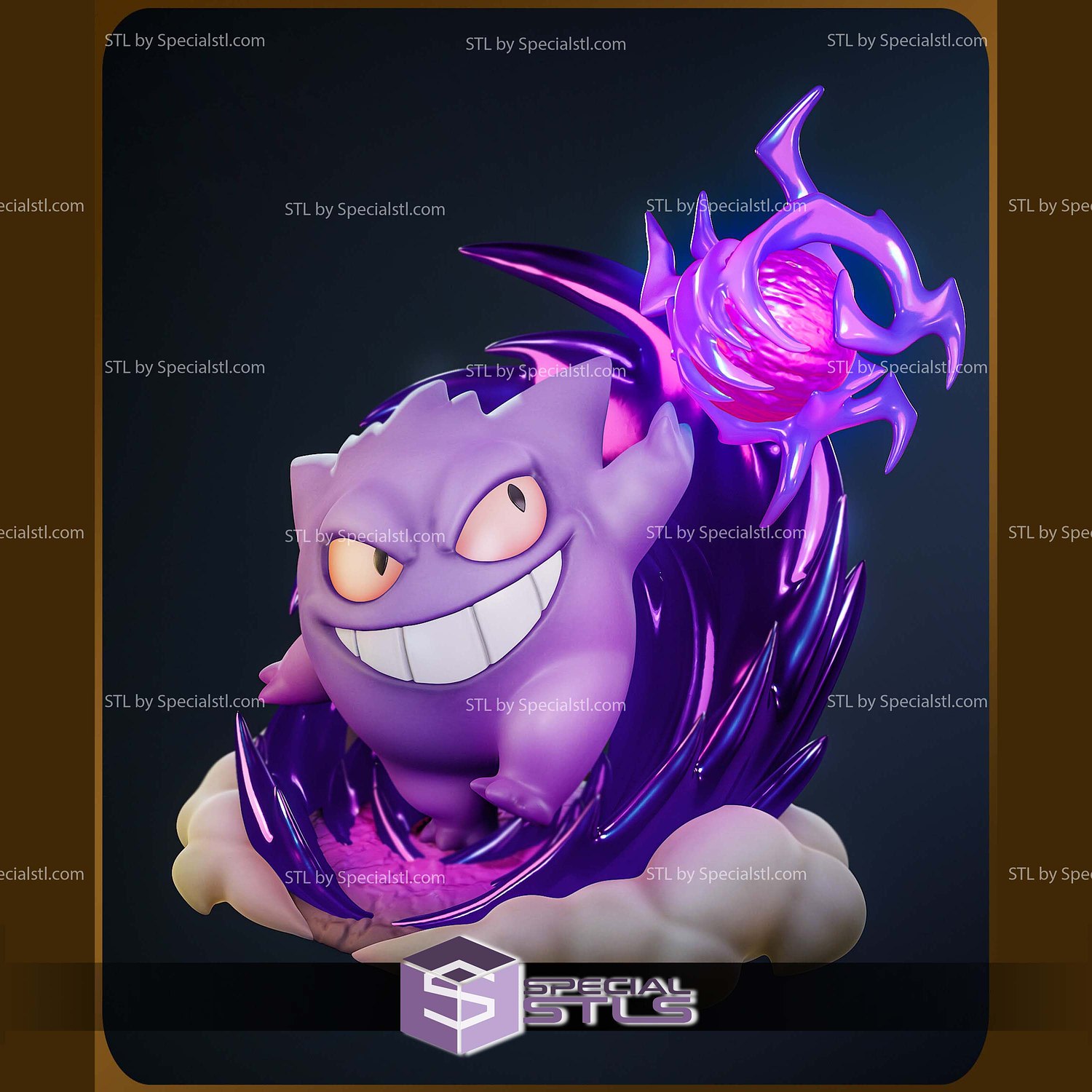 Chibi Gengar Pokemon 3D Printer Files STL Model — view 3