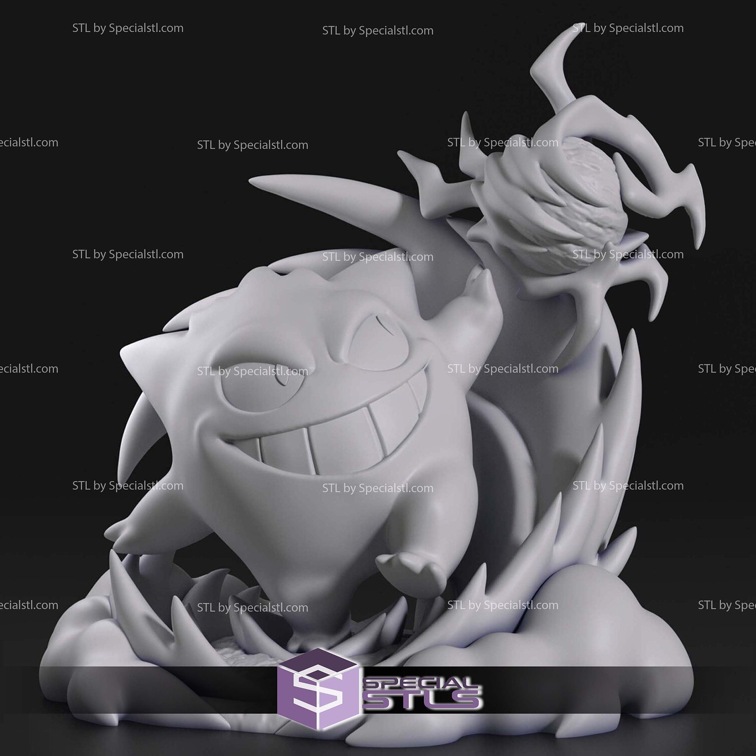 Chibi Gengar Pokemon 3D Printer Files STL Model — view 6