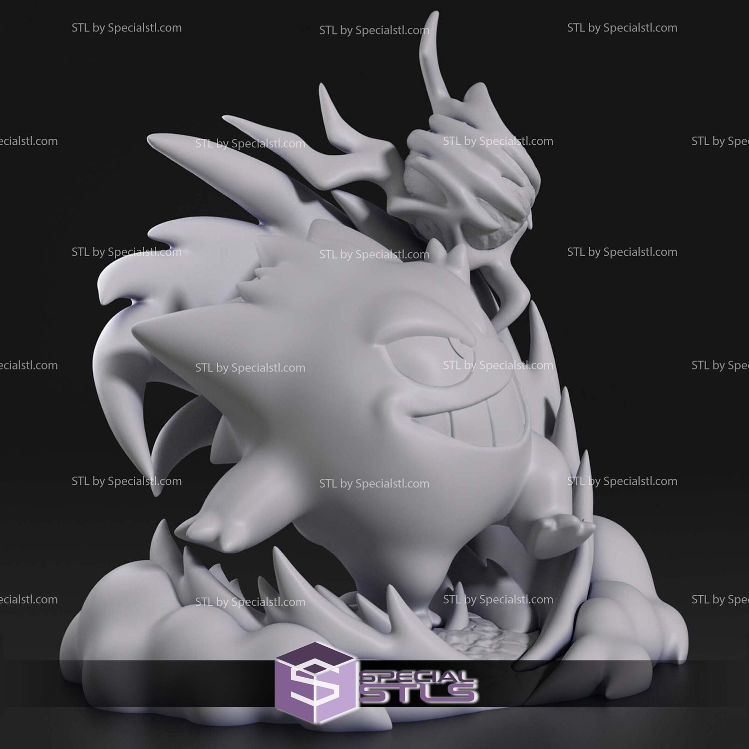 Chibi Gengar Pokemon 3D Printer Files STL Model — view 7