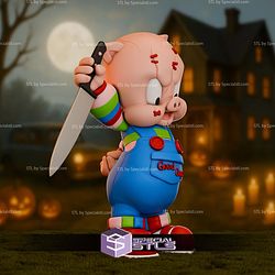 Porky Pig Chucky Life Size STL Files 3D Model