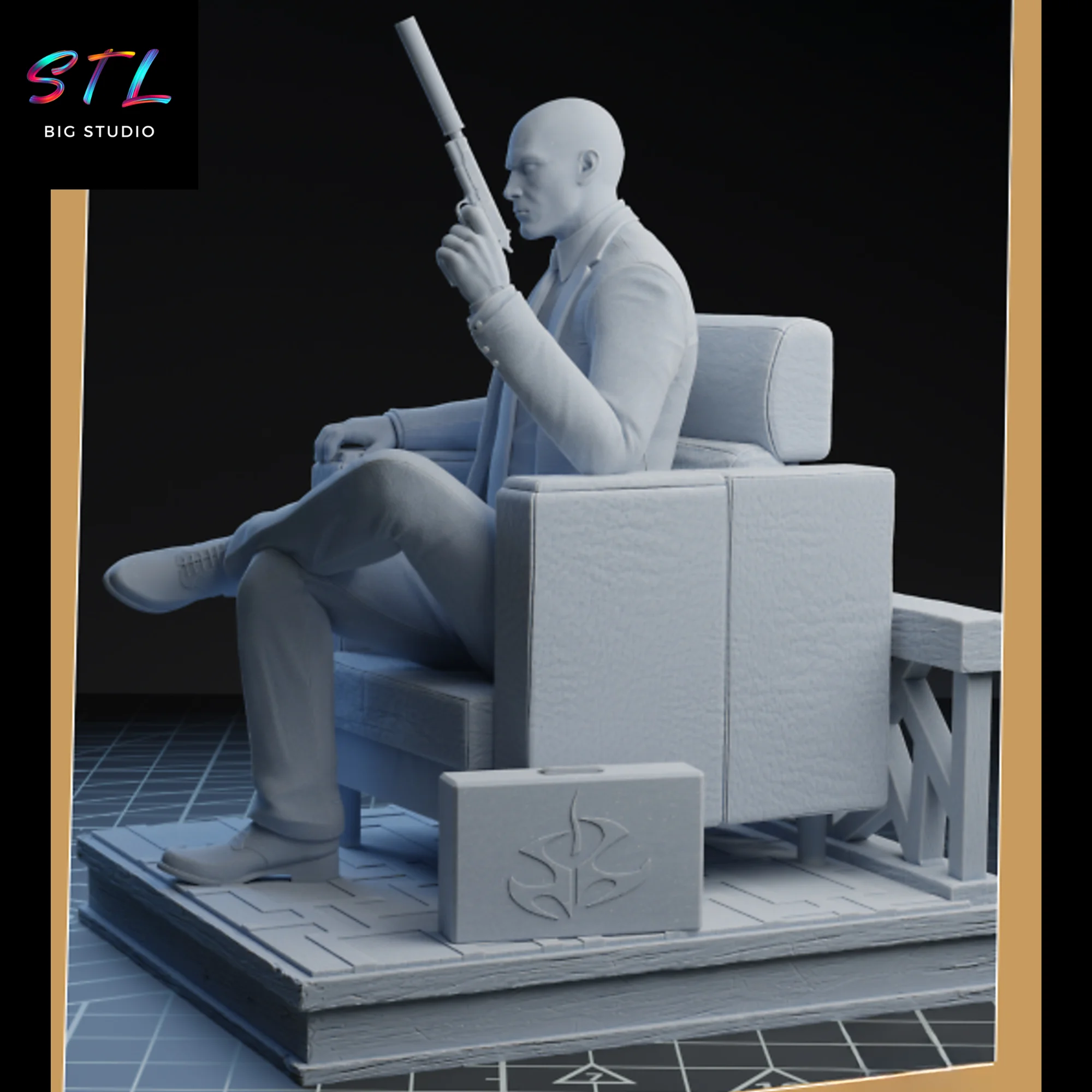 Agent 47 STL | Hitman | 3D Printable Figure Model — view 4