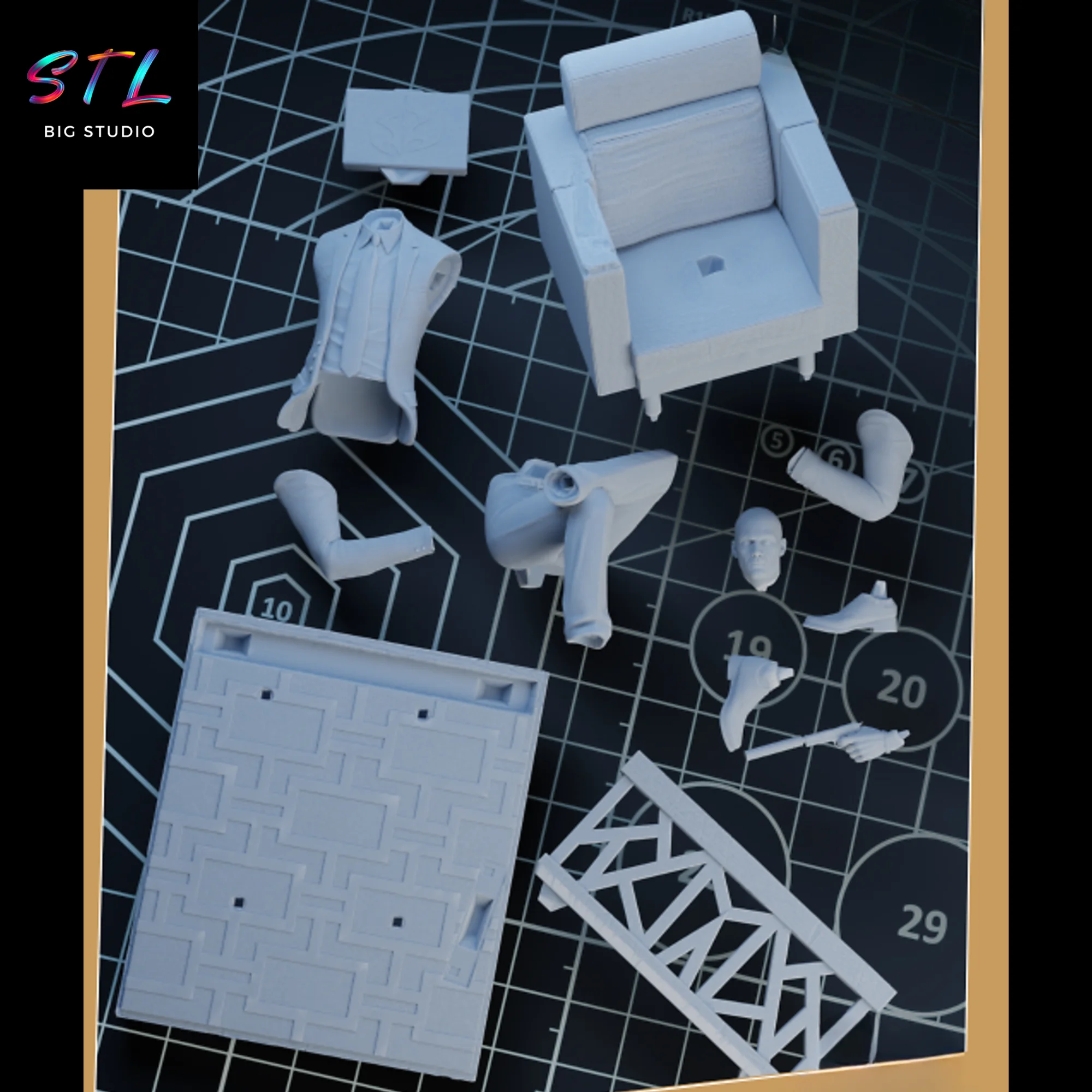 Agent 47 STL | Hitman | 3D Printable Figure Model — view 6